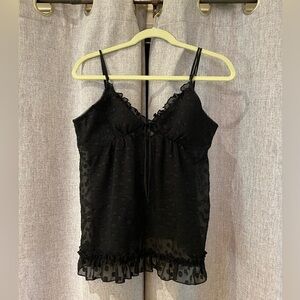 Belle Nuit Black Sheer babydoll